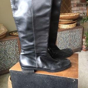 Over the knee leather boots